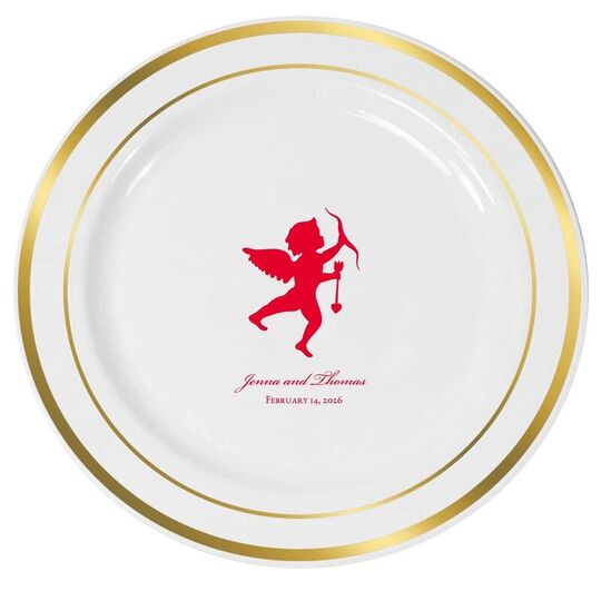 Design Your Own Valentine's Day Premium Banded Plastic Plates